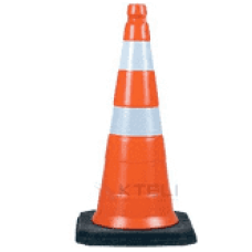 Cone de Sinalização de Trânsito Base Borracha